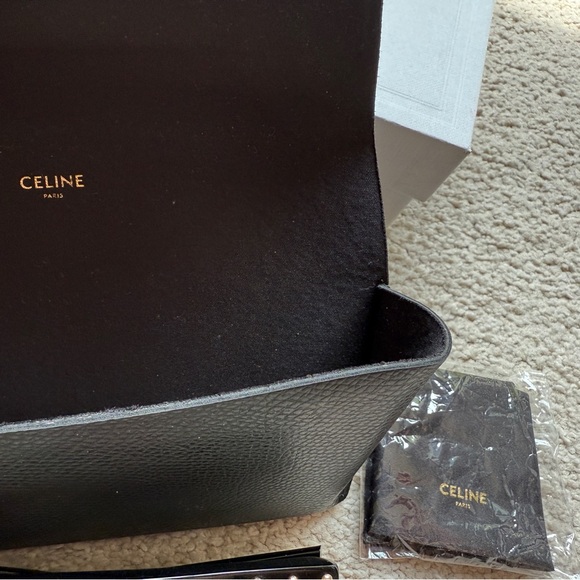 Celine CL40011S 40011 01B Sunglasses Authentic 58 mm Studded Black Gradient Nice - Picture 14 of 16